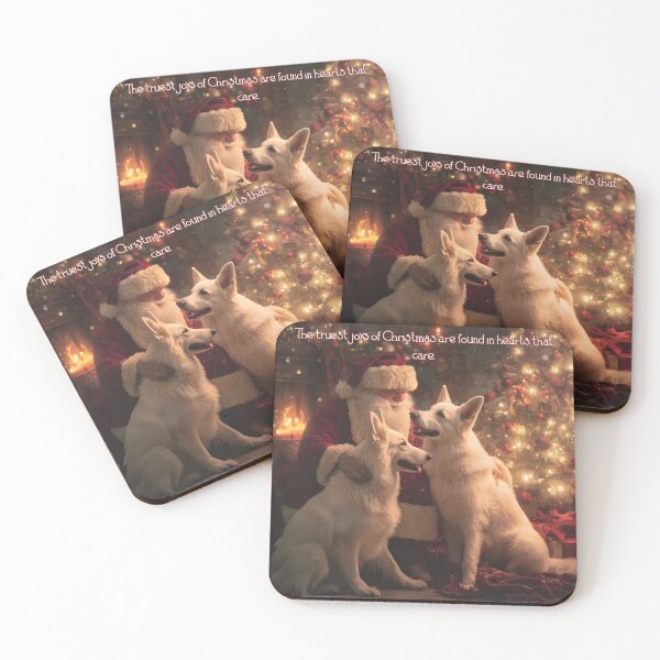 Item preview, White German Shepards with Santa Claus designed and sold by Soulsystem123.