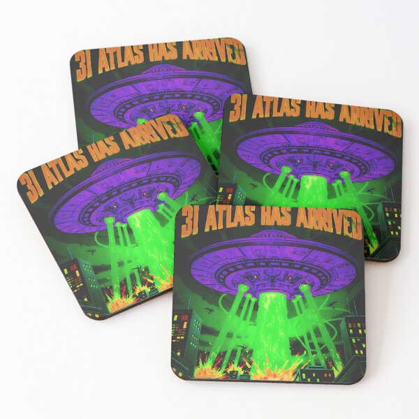 Item preview, 3I ATLAS HAS ARRIVED - Cosmic Invasion Retro Sci-Fi Poster designed and sold by CoffinsArt.