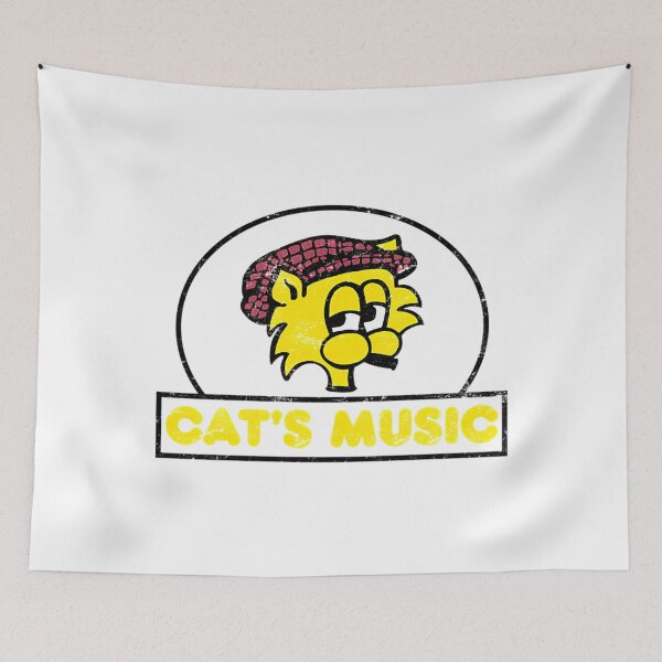 Item preview, Cat'S Music (Color) - Distressed Black Design - Defunct Record Store  designed and sold by Jeanneurbain.