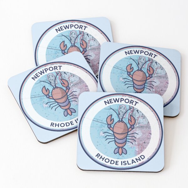 Item preview, Rhode Island Souvenir Map - Newport with Lobster designed and sold by Willz Designz.