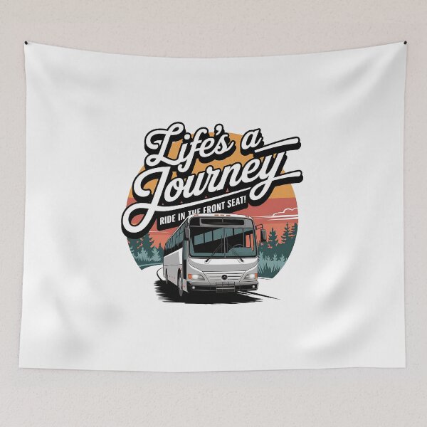 Item preview, Life’s a Journey Ride in the Front Seat – Funny Bus Enthusiast designed and sold by CuteDesignables.