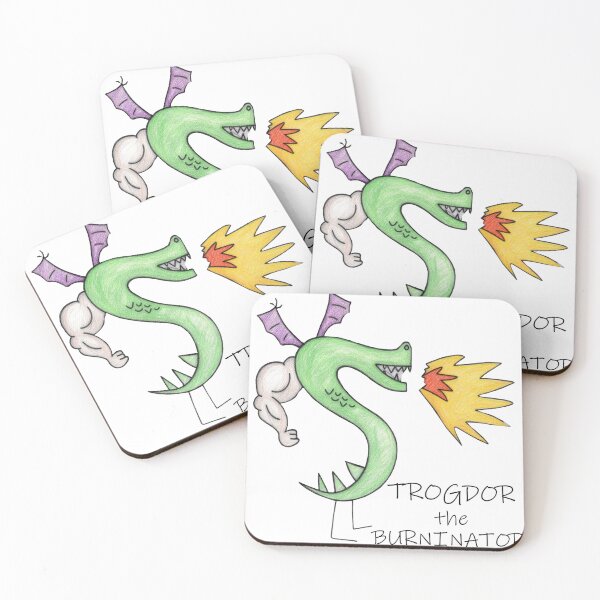 Item preview, Trogdor the Burninator – Funny Cartoon Dragon from Homestar Runner designed and sold by Liva Art.