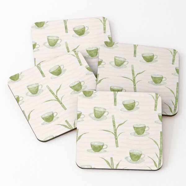 Item preview, Artisan Matcha Bliss – Aesthetic Tea and Leaf Pattern designed and sold by natthaaekf.