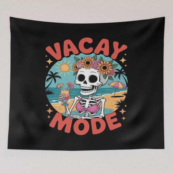 Item preview, Summer Vibes Beach Vacay Summertime Skeleton Vacay Mode designed and sold by tabdejinti.
