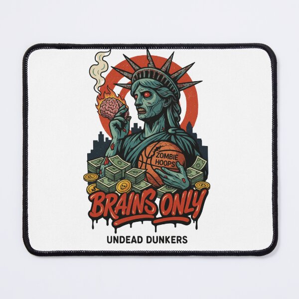 Item preview, Undead Dunkers: "Brains Only" Basketball Graphic designed and sold by Mind-Over-Mood.