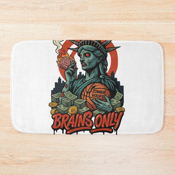 Item preview, Undead Dunkers: "Brains Only" Basketball Graphic designed and sold by Mind-Over-Mood.