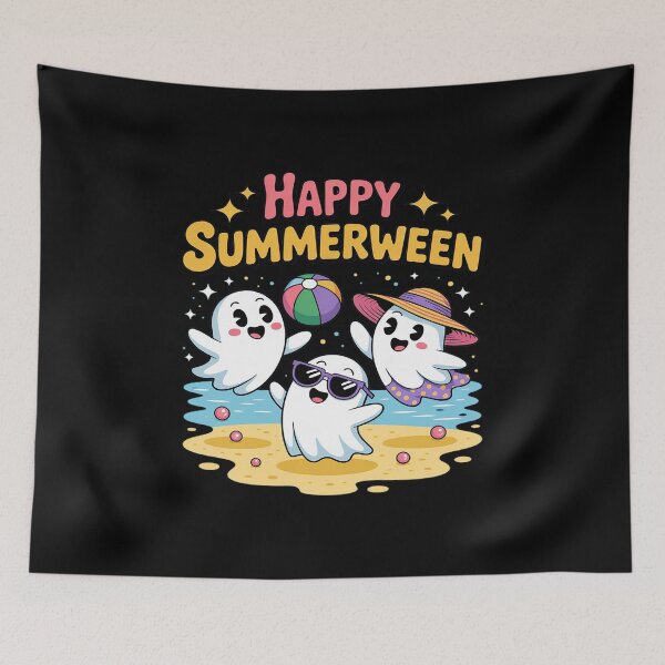 Item preview, Summerween Ghosts Beach Halloween Summer Party Funny designed and sold by tabdejinti.
