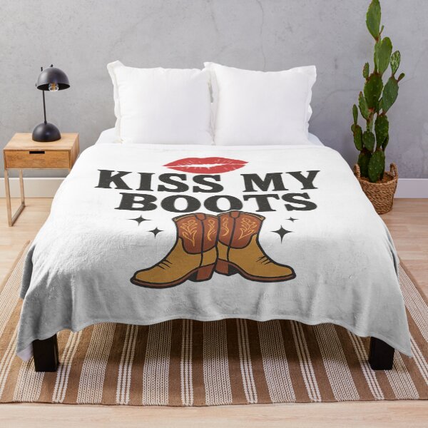 Item preview, Kiss My Boots | Bold Western Cowgirl Attitude Shirt designed and sold by SoulThread Studio.