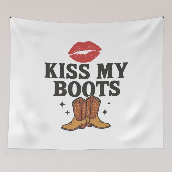 Item preview, Kiss My Boots | Bold Western Cowgirl Attitude Shirt designed and sold by SoulThread Studio.