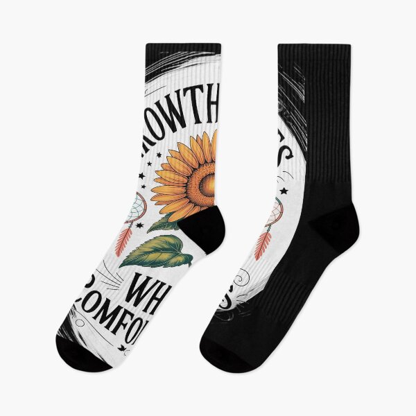 Item preview, Sunflower Growth Starts Where Comfort Ends Boho Botanica designed and sold by tabdejinti.