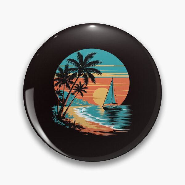 Item preview, Sunset Beach Palm Trees Ocean designed and sold by tabdejinti.