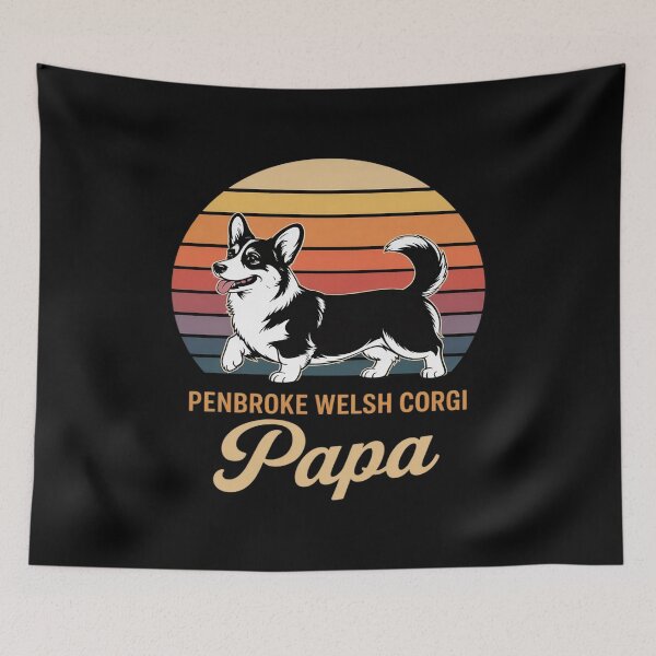 Item preview, Sunset Pembroke Welsh Corgi Papa designed and sold by tabdejinti.