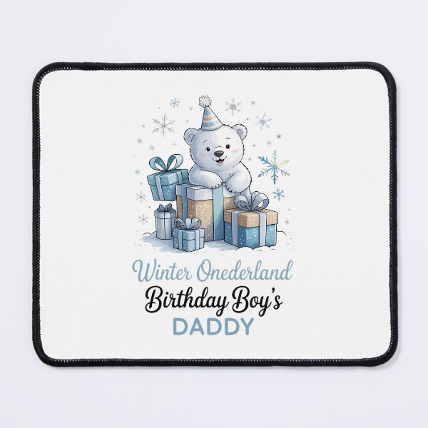 Item preview, Daddy Blue Winter Onederland Baby Boy 1st Birthday designed and sold by PunkNation-Arts.