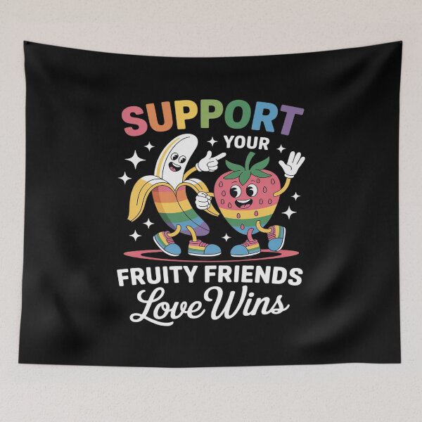 Item preview, Support Your Fruity Friends Gay Les Pride Month LGBTQ Ally designed and sold by ticlitule.