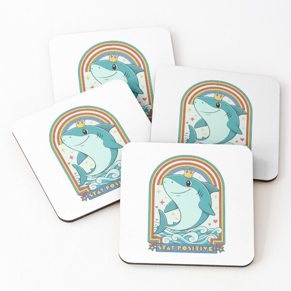 Item preview, Stay Positive Cute Shark King/Queen Sticker designed and sold by Hilmanku.