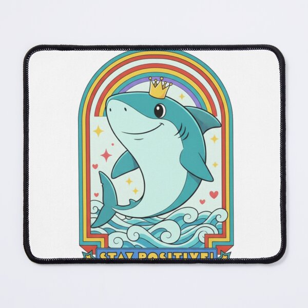 Item preview, Stay Positive Cute Shark King/Queen Sticker designed and sold by Hilmanku.