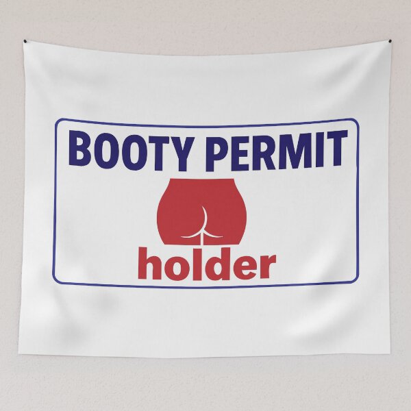Item preview, Booty Permit Holder designed and sold by ChickenFund.