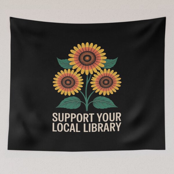 Item preview, Support Your Local Library Book Reader Lover Bookworm designed and sold by ticlitule.