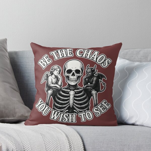 Item preview, Be the Chaos You Wish to See – Gothic Angel & Devil Design designed and sold by Laughprints.