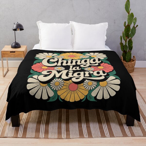 Item preview, Chinga la Migra Boho Flowers Immigration designed and sold by khorbiasieno.