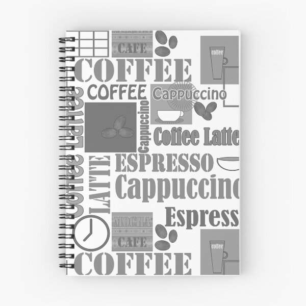 Item preview, Pattern in grey colors and coofee thematic designed and sold by fuzzyfox.