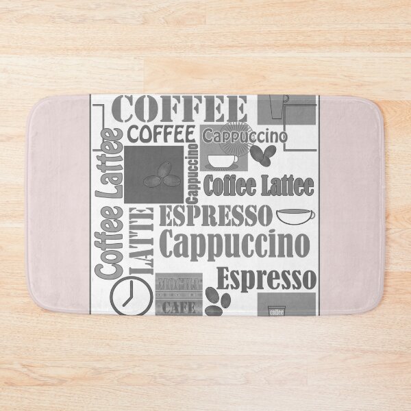 Item preview, Pattern in grey colors and coofee thematic designed and sold by fuzzyfox.