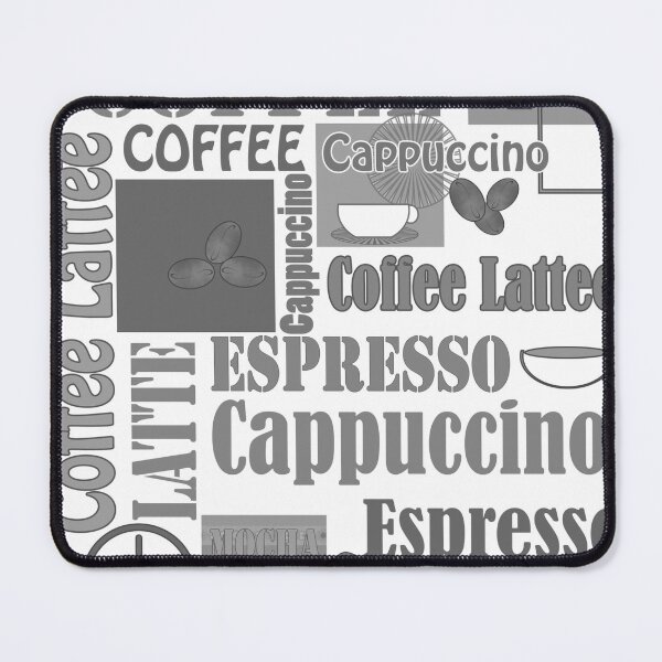 Item preview, Pattern in grey colors and coofee thematic designed and sold by fuzzyfox.