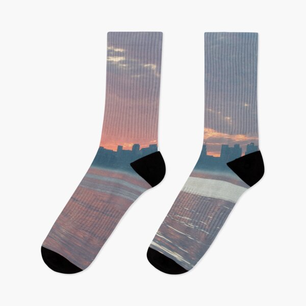 Item preview, Toronto Skyline with Gentle Pink Mist at Sunrise designed and sold by Georgia Mizuleva.