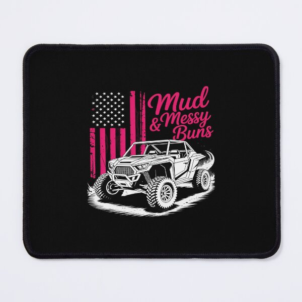 Item preview, SXS UTV Mud & Messy Bun Pink Flag Offroad Girl Power designed and sold by ticlitule.