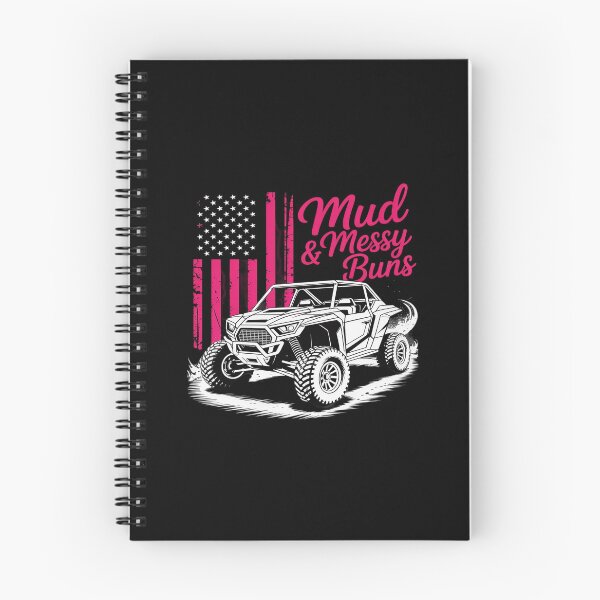 Item preview, SXS UTV Mud & Messy Bun Pink Flag Offroad Girl Power designed and sold by ticlitule.