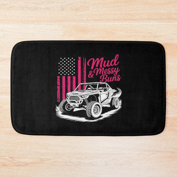 Item preview, SXS UTV Mud & Messy Bun Pink Flag Offroad Girl Power designed and sold by ticlitule.
