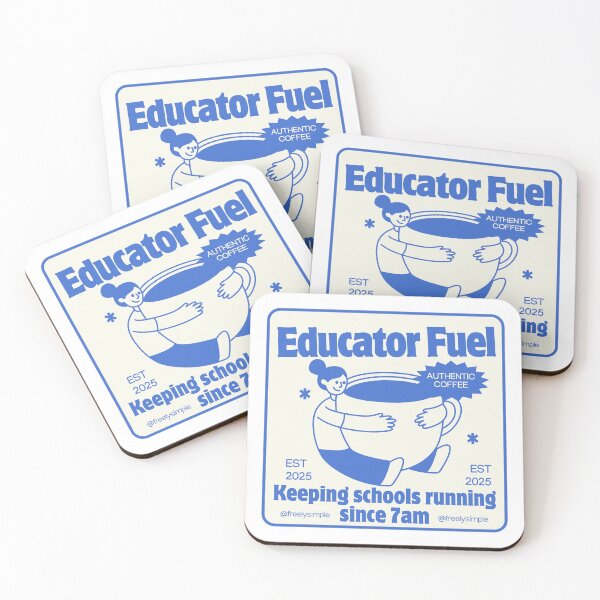 Item preview, Educator Fuel Sticker designed and sold by freelysimple.