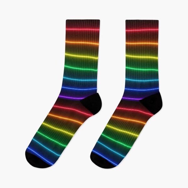 Item preview, Neon Rainbow Lines on Black designed and sold by SassyArtistry.