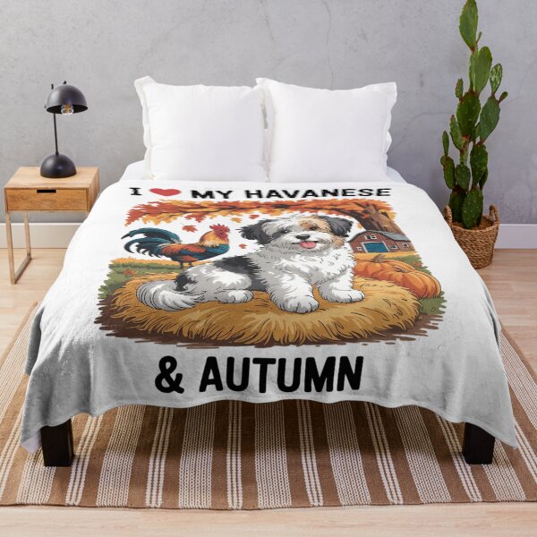 Item preview, I Love My Havanese and Autumn Fall Leaves Pumpkin Havapoo designed and sold by PunkNation-Arts.