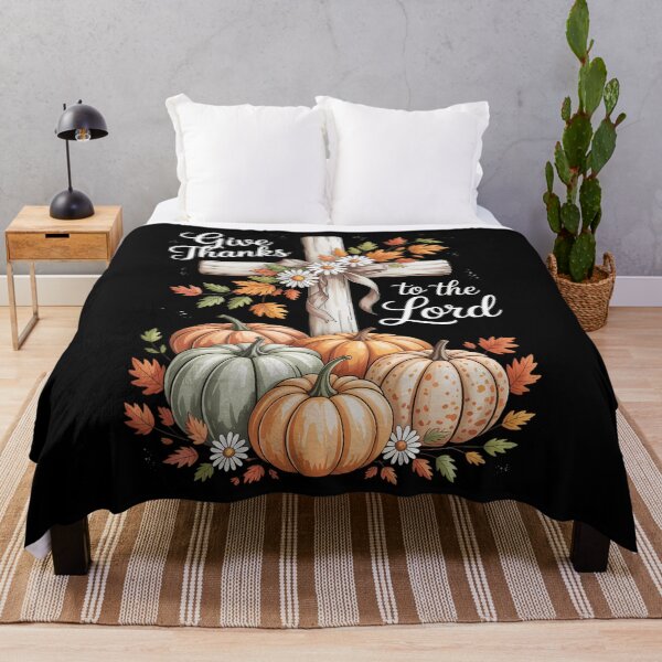 Item preview, Give Thanks to The Lord Fall Pumpkin Thanksgiving Christian designed and sold by HellD3vil-Art.