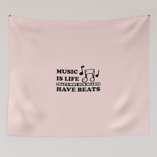 Item preview, Music-Is-Life-That'S-Why-Our-Hearts-Have-Beats designed and sold by GebhaReimann34.