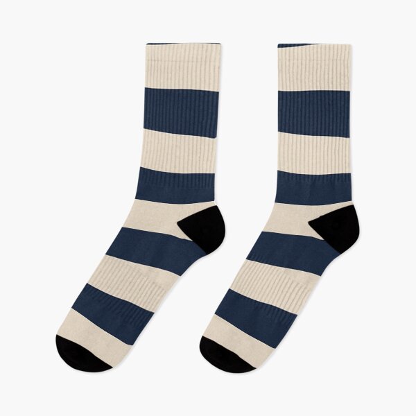 Item preview, Navy Blue and Beige Stripe Pattern designed and sold by SassyArtistry.