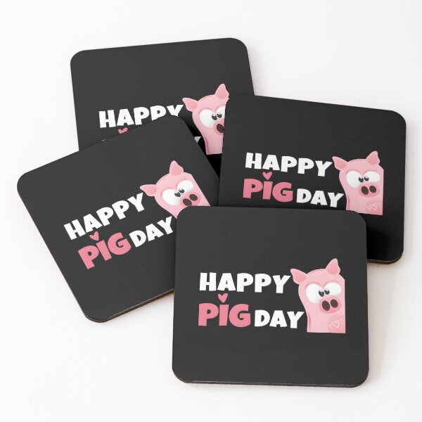 Item preview, National Pig Day — Happy Pig Day Cute Pigs designed and sold by MiguelLimaDias.