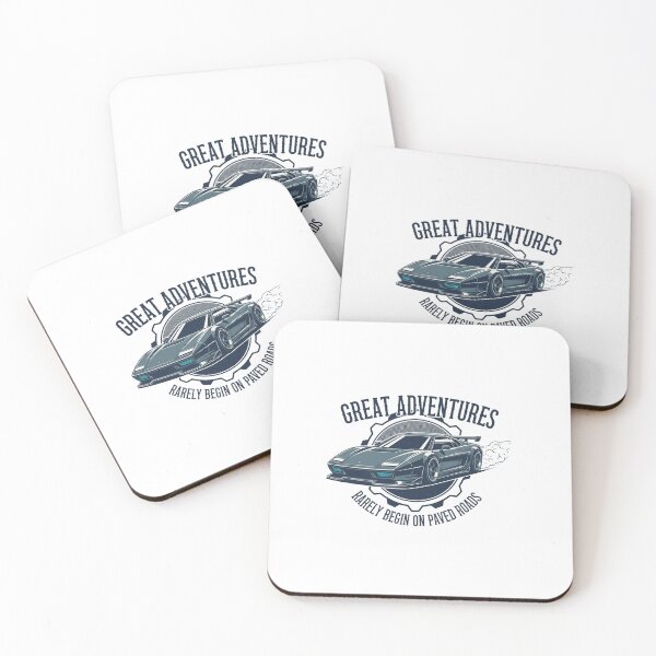 Item preview, Retro Sports Car Quote T-Shirt | Great Adventures Don't Start on Paved Roads designed and sold by nhstaruna.