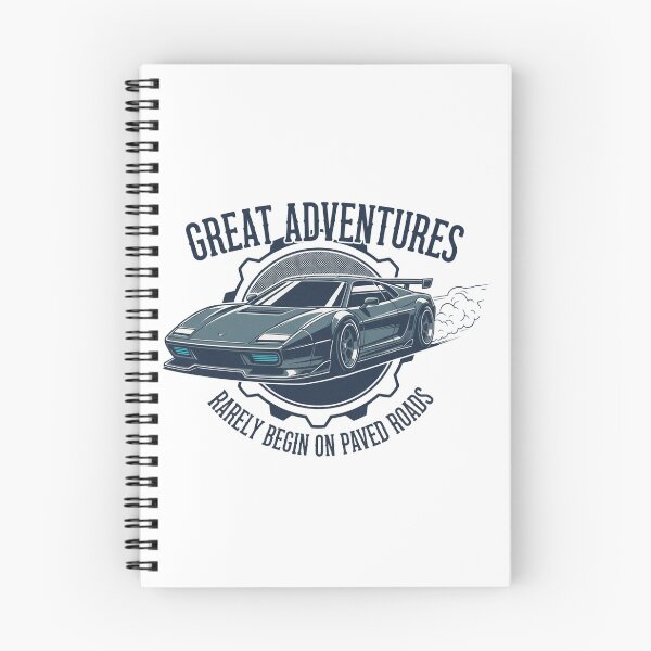 Item preview, Retro Sports Car Quote T-Shirt | Great Adventures Don't Start on Paved Roads designed and sold by nhstaruna.