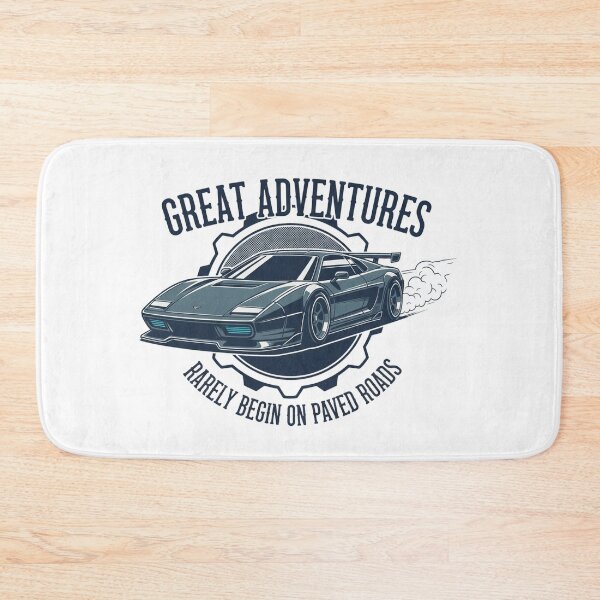 Item preview, Retro Sports Car Quote T-Shirt | Great Adventures Don't Start on Paved Roads designed and sold by nhstaruna.
