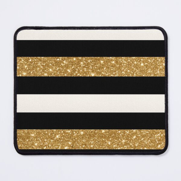 Item preview, Black and Gold Glitter Stripe Pattern designed and sold by SassyArtistry.