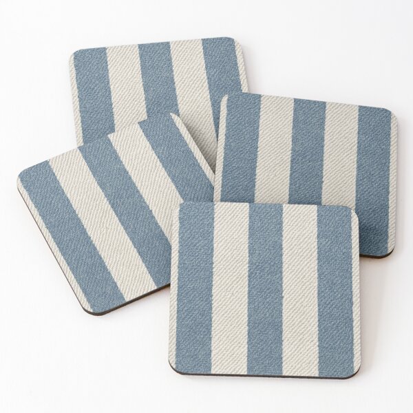 Item preview, Blue and Beige Fabric Stripe Pattern designed and sold by SassyArtistry.