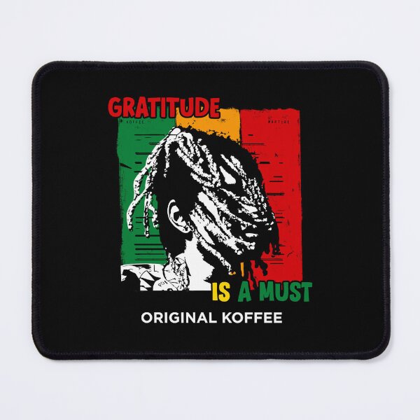 Item preview, Koffee - Gratitude is a Must - dark background designed and sold by Half Serious.
