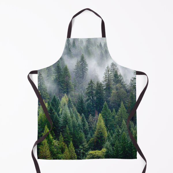 Item preview, Foggy Green Pine Forest Gray Tranquil Misty Beauty designed and sold by scicilysimonee.