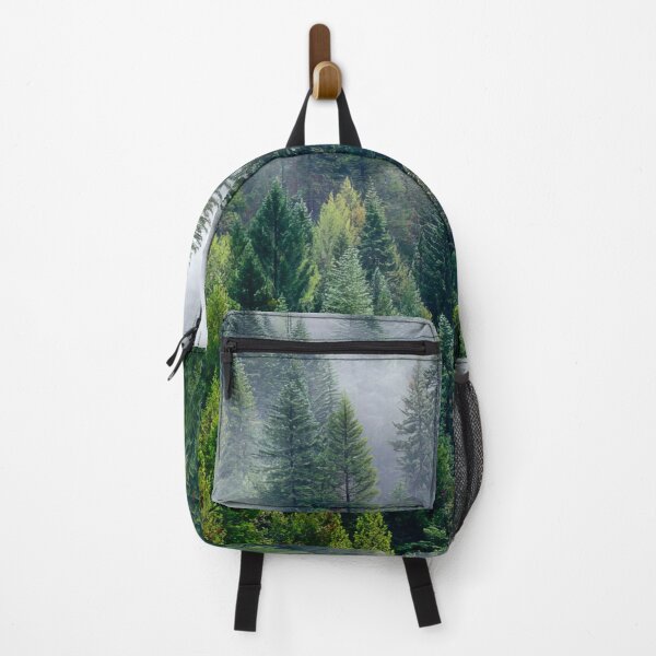 Item preview, Foggy Green Pine Forest Gray Tranquil Misty Beauty designed and sold by scicilysimonee.