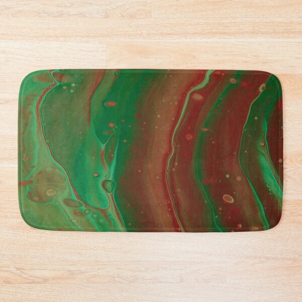 Item preview, Green and red abstract fluid pattern designed and sold by PATTERN4PATTERN.