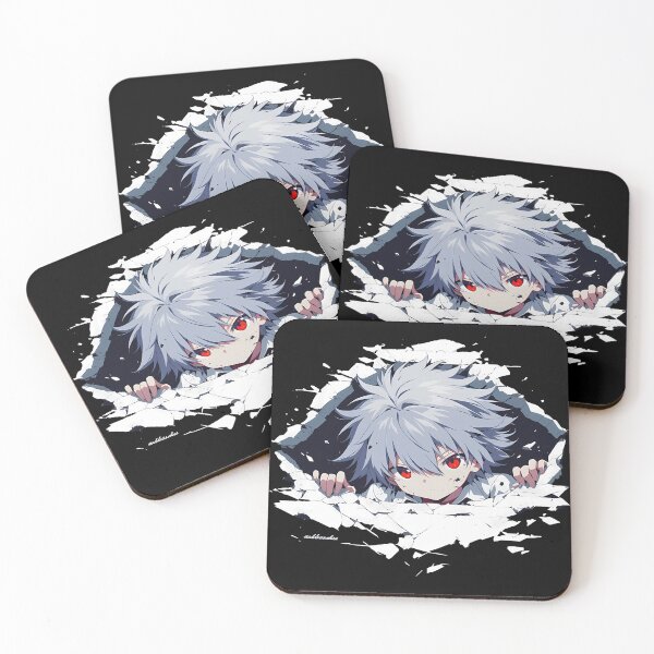 Item preview, Kaworu Nagisa Neon Genesis Evangelion Anime Peeking Through Cracked Wall Rubble designed and sold by TorbenKuhano.