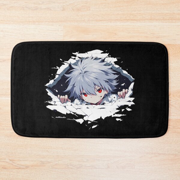 Item preview, Kaworu Nagisa Neon Genesis Evangelion Anime Peeking Through Cracked Wall Rubble designed and sold by TorbenKuhano.