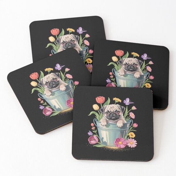 Item preview, Spring Floral Pug - Dog Owner Pet Trainer Animal Puppy designed and sold by AmparoBoyle.